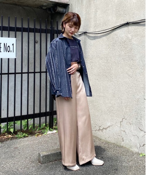 Ameri（アメリ）の「AMERI SLOGAN TEE（Tシャツ/カットソー・レディース・ホワイト/ピンク/スミクロ・FREE）」の10枚目の写真