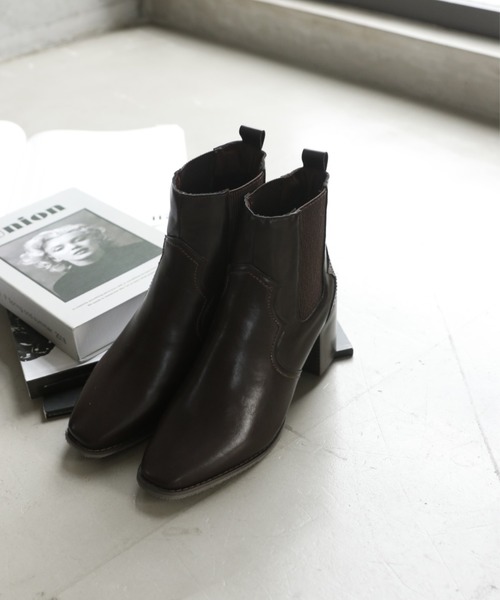 VIVIAN（ヴィヴィアン）の「スクエアトゥサイドゴアウエスタンショートブーツ（ブーツ・レディース・ダークブラウン/ブラック/ブラウン・M/S/L/LL）」の3枚目の写真