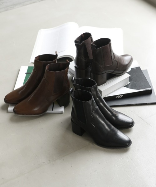 VIVIAN（ヴィヴィアン）の「スクエアトゥサイドゴアウエスタンショートブーツ（ブーツ・レディース・ダークブラウン/ブラック/ブラウン・M/S/L/LL）」の4枚目の写真