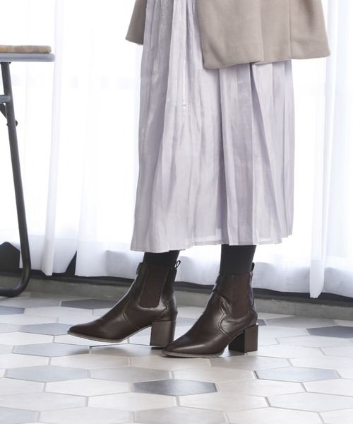 VIVIAN（ヴィヴィアン）の「スクエアトゥサイドゴアウエスタンショートブーツ（ブーツ・レディース・ダークブラウン/ブラック/ブラウン・M/S/L/LL）」の18枚目の写真