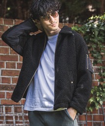 mj7477-Over Size Boa Blouson ボアブルゾン