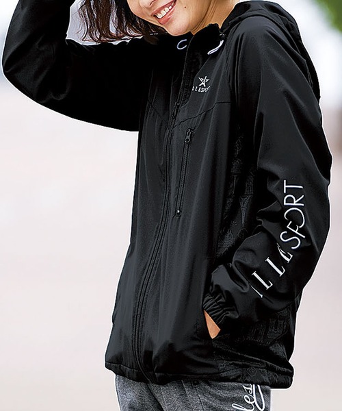 BELLUNA（ベルーナ）の「ＥＬＬＥ　ＳＰＯＲＴ　柄切替パーカー（パーカー・レディース・チャコール/ブラック・MEDIUM/LARGE/X-LARGE）」の2枚目の写真