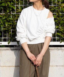 ワンショルダー アシンメトリー に該当するレディースのtシャツ カットソー 長袖 無地 ファッション通販 Zozotown