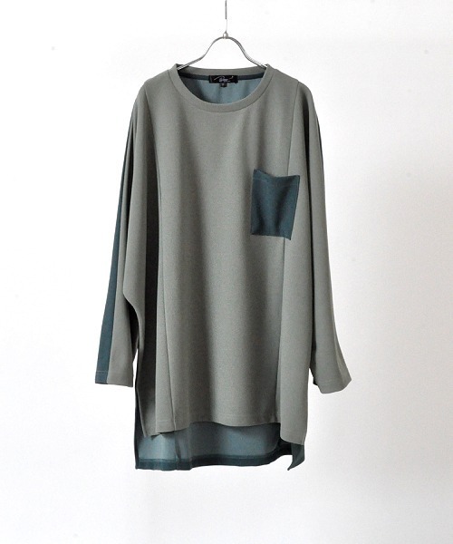 UP START(アップスタート)の「カラーチェンジロングレングスビッグロンT(Tシャツ/カットソー・メンズ・グリーン/ブルー/ブラック/オフホワイト/ベージュ・FREE)」の16枚目の写真