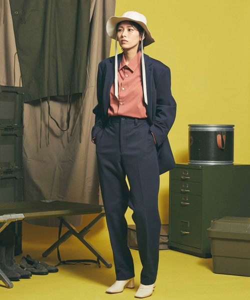 MAISON SPECIAL（メゾンスペシャル）の「《ユニセックスアイテム》ダウンファブリックテーパードスラックス 【MAISON SPECIAL/メゾンスペシャル】■セットアップ対応■（スラックス・メンズ・ブラック/ベージュ/ネイビー/ブラウン/グリーン・1/2/0/3）」の13枚目の写真