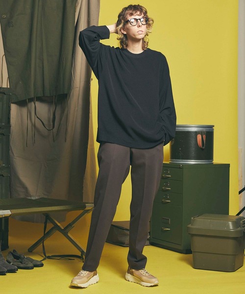 MAISON SPECIAL（メゾンスペシャル）の「《ユニセックスアイテム》ダウンファブリックテーパードスラックス 【MAISON SPECIAL/メゾンスペシャル】■セットアップ対応■（スラックス・メンズ・ブラック/ベージュ/ネイビー/ブラウン/グリーン・1/2/0/3）」の17枚目の写真