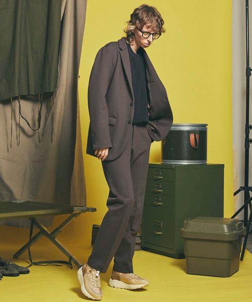 MAISON SPECIAL（メゾンスペシャル）の「《ユニセックスアイテム》ダウンファブリックテーパードスラックス 【MAISON SPECIAL/メゾンスペシャル】■セットアップ対応■（スラックス・メンズ・ブラック/ベージュ/ネイビー/ブラウン/グリーン・1/2/0/3）」の18枚目の写真