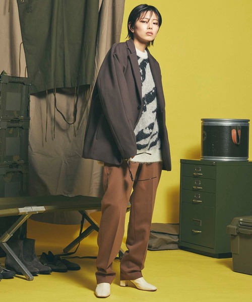 MAISON SPECIAL（メゾンスペシャル）の「《ユニセックスアイテム》ダウンファブリックテーパードスラックス 【MAISON SPECIAL/メゾンスペシャル】■セットアップ対応■（スラックス・メンズ・ブラック/ベージュ/ネイビー/ブラウン/グリーン・1/2/0/3）」の20枚目の写真