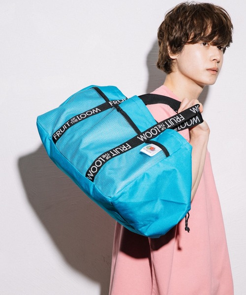 FRUIT OF THE LOOM(フルーツオブザルーム)の「SHOP BASKET TOTE(トートバッグ・レディース・サックスブルー/イエロー/レッド/パープル/ブラック/ミント・FREE)」の4枚目の写真