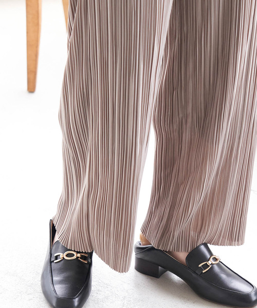 ROPE' PICNIC（ロペピクニック）の「セルフカット可能なプリーツパンツ（その他パンツ・レディース・チャコールグレー/オフホワイト/グレー系その他/ダークラベンダー・38）」の7枚目の写真