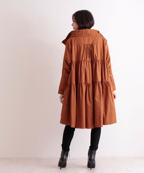 むーさん様✨新品✨nop de nodあったかコート　背中の赤ラインがさり気なく 赤ずきんフレアショートコート | NO.S PROJECT