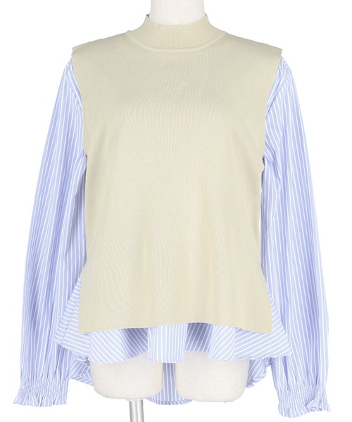 coca（coca）（コカ）の「ベストセットストライプブラウス（シャツ/ブラウス・レディース・ブルー/アイボリー/ネイビー・ONE SIZE）」の16枚目の写真