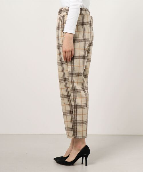 DING(ディング)の「DING/チェックイージーパンツ(スラックス・レディース・ベージュ/ブルー/オフホワイト・FREE)」の16枚目の写真