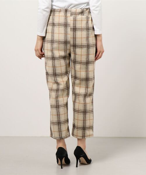 DING(ディング)の「DING/チェックイージーパンツ(スラックス・レディース・ベージュ/ブルー/オフホワイト・FREE)」の17枚目の写真