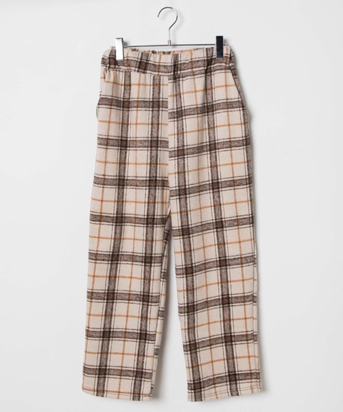 DING(ディング)の「DING/チェックイージーパンツ(スラックス・レディース・ベージュ/ブルー/オフホワイト・FREE)」の7枚目の写真