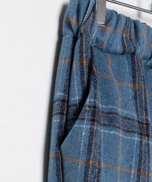 DING(ディング)の「DING/チェックイージーパンツ(スラックス・レディース・ベージュ/ブルー/オフホワイト・FREE)」の12枚目の写真