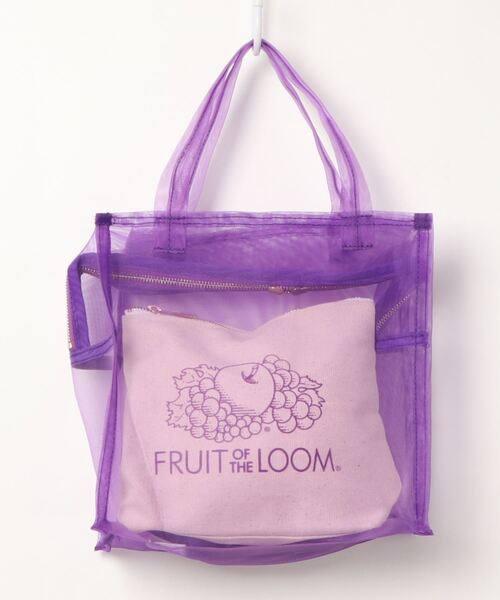 FRUIT OF THE LOOM（フルーツオブザルーム）の「【W】【FRUIT OF THE LOOM】FTL SEE THROUGH　BST BAG S（トートバッグ・レディース・ホワイト/パープル/オレンジ/グリーン・FREE）」の4枚目の写真