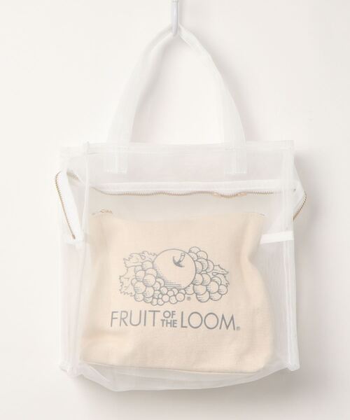 FRUIT OF THE LOOM（フルーツオブザルーム）の「【W】【FRUIT OF THE LOOM】FTL SEE THROUGH　BST BAG S（トートバッグ・レディース・ホワイト/パープル/オレンジ/グリーン・FREE）」の2枚目の写真