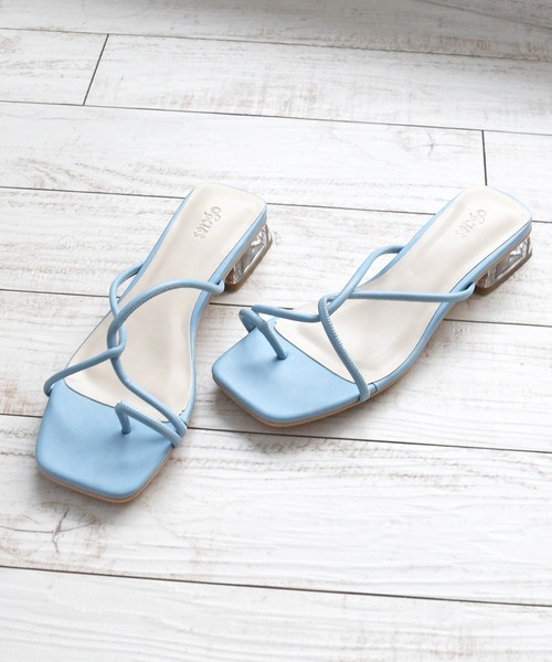 sango（sango）の「コードクロスストラップクリアヒールトングサンダル（サンダル・レディース・ホワイト/ブラック/ベージュ/ブラウン/ブルー/グレイッシュベージュ・LL/3L/SS/S/M/L）」の6枚目の写真