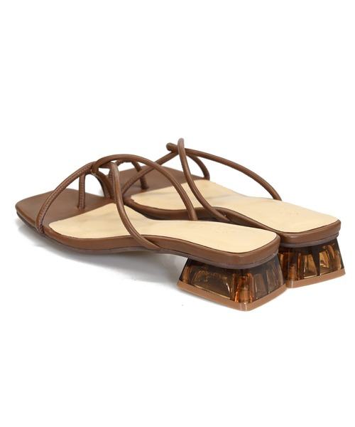 sango（sango）の「コードクロスストラップクリアヒールトングサンダル（サンダル・レディース・ホワイト/ブラック/ベージュ/ブラウン/ブルー/グレイッシュベージュ・LL/3L/SS/S/M/L）」の8枚目の写真