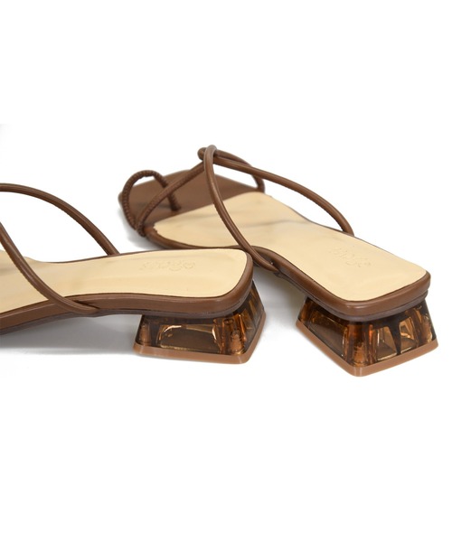 sango（sango）の「コードクロスストラップクリアヒールトングサンダル（サンダル・レディース・ホワイト/ブラック/ベージュ/ブラウン/ブルー/グレイッシュベージュ・LL/3L/SS/S/M/L）」の9枚目の写真