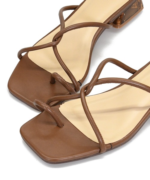 sango（sango）の「コードクロスストラップクリアヒールトングサンダル（サンダル・レディース・ホワイト/ブラック/ベージュ/ブラウン/ブルー/グレイッシュベージュ・LL/3L/SS/S/M/L）」の10枚目の写真