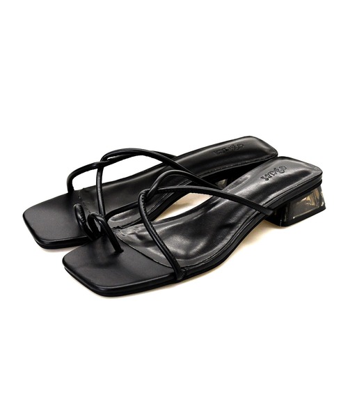 sango（sango）の「コードクロスストラップクリアヒールトングサンダル（サンダル・レディース・ホワイト/ブラック/ベージュ/ブラウン/ブルー/グレイッシュベージュ・LL/3L/SS/S/M/L）」の18枚目の写真