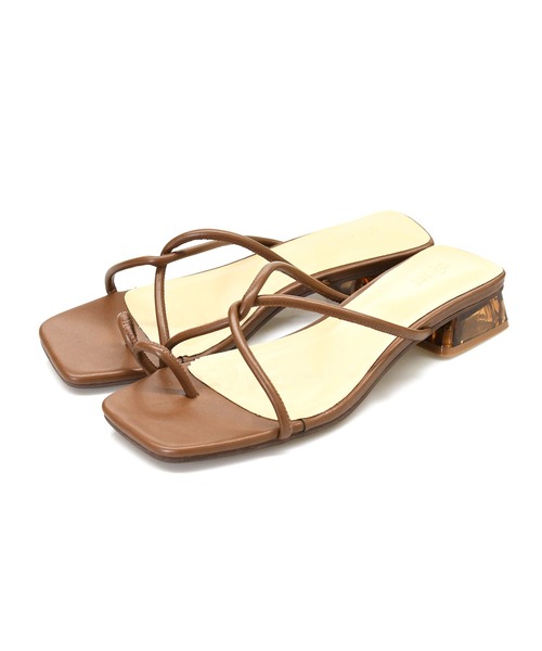 sango（sango）の「コードクロスストラップクリアヒールトングサンダル（サンダル・レディース・ホワイト/ブラック/ベージュ/ブラウン/ブルー/グレイッシュベージュ・LL/3L/SS/S/M/L）」の19枚目の写真