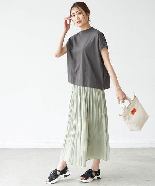 ROPE' PICNIC(ロペピクニック)の「シアーナチュラル楊柳スカート(スカート・レディース・ベージュ/ダークブラウン/イエロー/ライトグレー/グリーン系その他/ブルー/ピンク系その他2・38)」の21枚目の写真