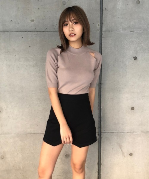 ENVYM（アンビー）の「スラッシュスリーブＫＮＩＴ ＰＯ（ニット/セーター・レディース・ホワイト/ライトグレー/ベージュ・FREE）」の7枚目の写真