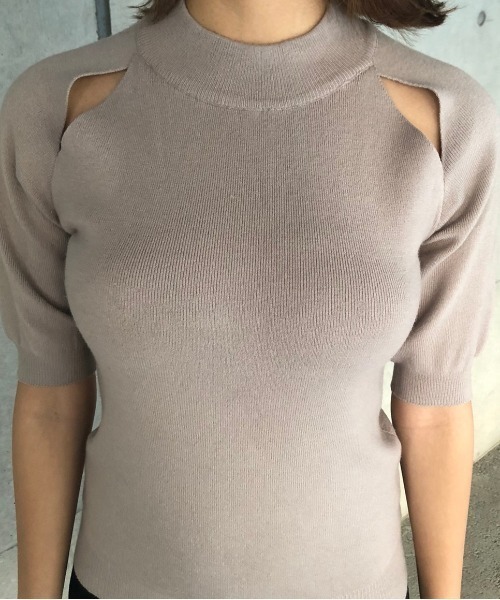 ENVYM（アンビー）の「スラッシュスリーブＫＮＩＴ ＰＯ（ニット/セーター・レディース・ホワイト/ライトグレー/ベージュ・FREE）」の13枚目の写真