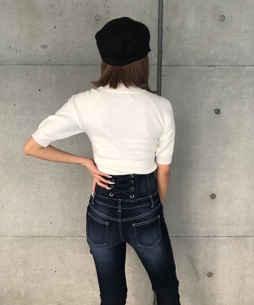 ENVYM（アンビー）の「スラッシュスリーブＫＮＩＴ ＰＯ（ニット/セーター・レディース・ホワイト/ライトグレー/ベージュ・FREE）」の8枚目の写真