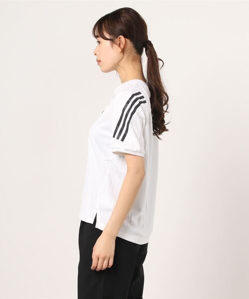adidas(アディダス)の「アディダス adidas WMHE3STTEE(Tシャツ/カットソー・レディース・ホワイト/ブラック/ネイビー・S/M/L/XL)」の5枚目の写真