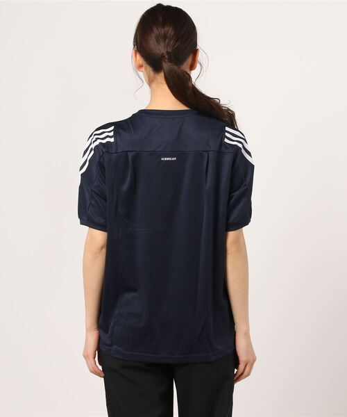 adidas(アディダス)の「アディダス adidas WMHE3STTEE(Tシャツ/カットソー・レディース・ホワイト/ブラック/ネイビー・S/M/L/XL)」の6枚目の写真