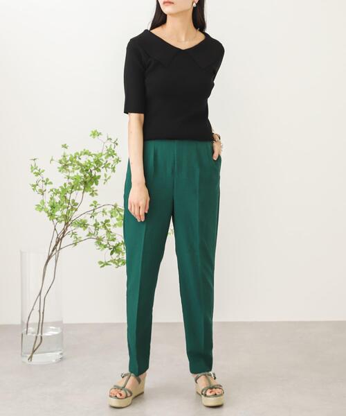 SENSE OF PLACE by URBAN RESEARCH（センスオブプレイスバイアーバンリサーチ）の「リネンライクテーパードパンツ（その他パンツ・レディース・ライトベージュ/ブラック/ベージュ/グリーン/パープル・SMALL/MEDIUM/LARGE/TALL）」の4枚目の写真