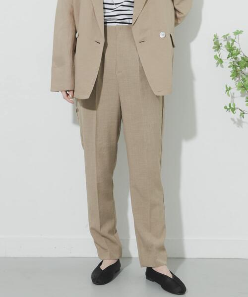 SENSE OF PLACE by URBAN RESEARCH（センスオブプレイスバイアーバンリサーチ）の「リネンライクテーパードパンツ（その他パンツ・レディース・ライトベージュ/ブラック/ベージュ/グリーン/パープル・SMALL/MEDIUM/LARGE/TALL）」の17枚目の写真