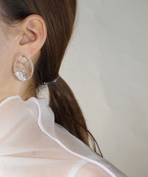Lemme.（レム）の「【Lemme./レム】Wharf Pierce / ピアス（ピアス（両耳用）・レディース・クリアブラック/クリア・FREE）」の10枚目の写真