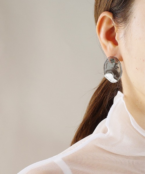 Lemme.（レム）の「【Lemme./レム】Wharf Pierce / ピアス（ピアス（両耳用）・レディース・クリアブラック/クリア・FREE）」の14枚目の写真