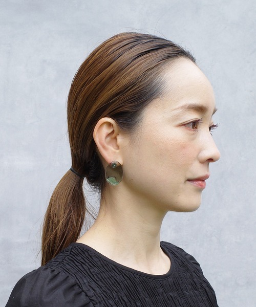 Lemme.（レム）の「【Lemme./レム】Wharf Pierce / ピアス（ピアス（両耳用）・レディース・クリアブラック/クリア・FREE）」の22枚目の写真