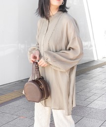 PairPair | バンドカラーシアーシャツ(シャツ/ブラウス)