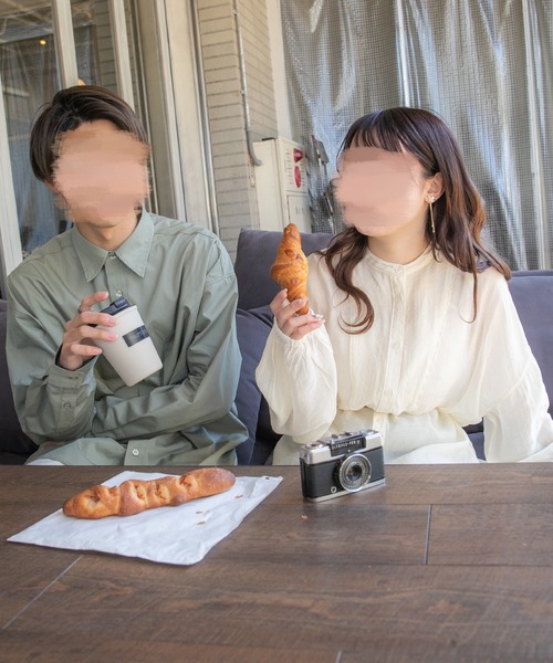 PairPair（ペアペア）の「スタンドカラーシアーシャツ（シャツ/ブラウス・レディース・アイボリー/ダークブルー/ライトベージュ・FREE）」の13枚目の写真