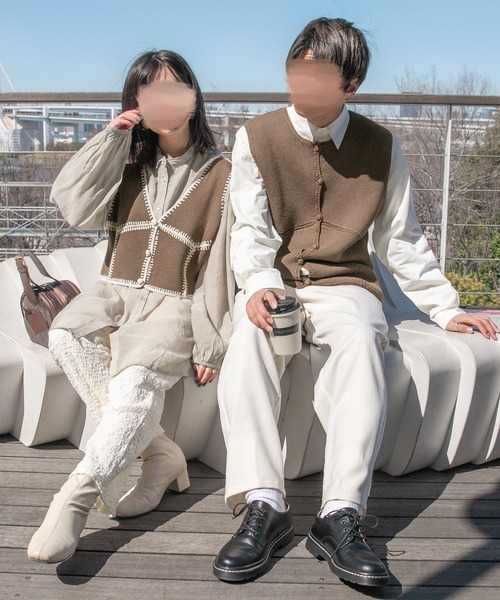 PairPair（ペアペア）の「スタンドカラーシアーシャツ（シャツ/ブラウス・レディース・アイボリー/ダークブルー/ライトベージュ・FREE）」の7枚目の写真