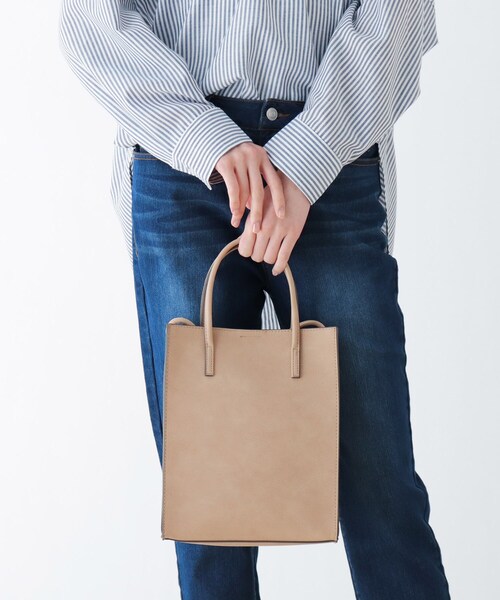 SHOO・LA・RUE（シューラルー）の「◆スクエア丸ヒモミニトート（トートバッグ・レディース・ネイビー/ピンク系/ベージュ・00）」の5枚目の写真