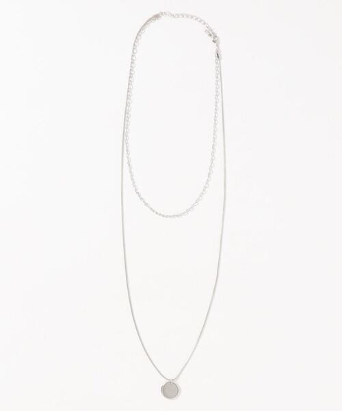 N.（N. Natural Beauty Basic）（エヌエヌナチュラルビューティーベーシック）の「コイン２連ロングネックレス（ネックレス・レディース・シルバー・FREE）」の3枚目の写真