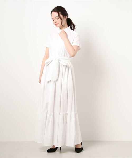 セール シャツ型切り替えロングワンピース シャツワンピース Benetton United Colors Of Benetton ベネトン ユナイテッドカラーズオブベネトン のファッション通販 Zozotown