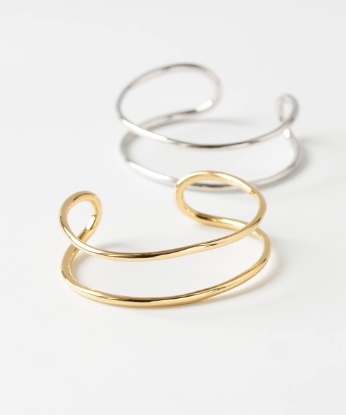JUICY ROCK（ジューシーロック）の「ダブルラインバングル（バングル/リストバンド・レディース・シルバー/ゴールド・ONE SIZE）」の5枚目の写真