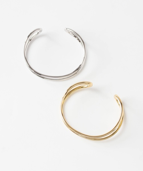 JUICY ROCK（ジューシーロック）の「ダブルラインバングル（バングル/リストバンド・レディース・シルバー/ゴールド・ONE SIZE）」の14枚目の写真