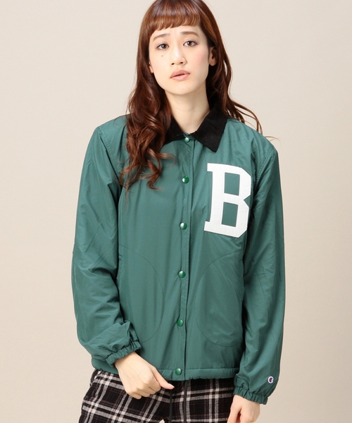 BEAUTY&YOUTH UNITED ARROWS（ビューティーアンドユースユナイテッドアローズ）の「BYBC Champion コーチジャケット（その他アウター・レディース・オリーブ/ホワイト・MEDIUM）」の2枚目の写真