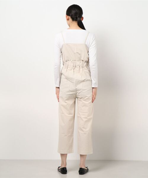 esutoreja（エストレジャ）の「カシュクールロンパース（つなぎ/オールインワン・レディース・ブラック/ベージュ/カーキ・FREE）」の5枚目の写真