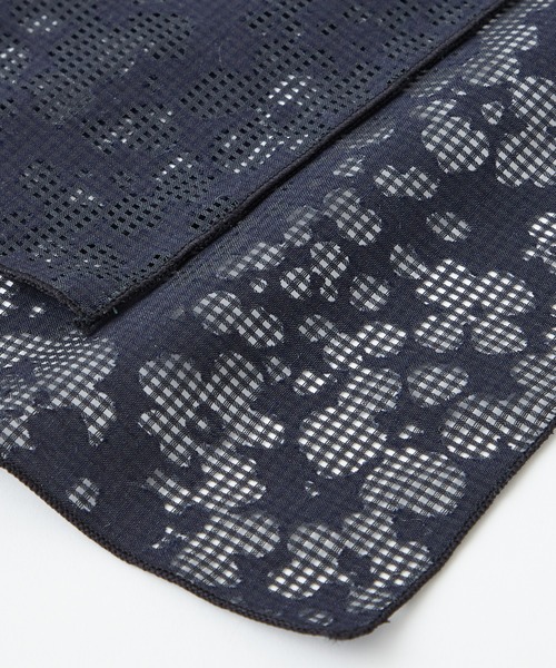 ふりふ（フリフ）の「シャードチェック半襟（和装小物・レディース・ダークネイビー/ベージュ・FREE）」の6枚目の写真